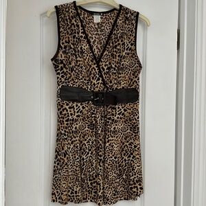 Long tank top animal print